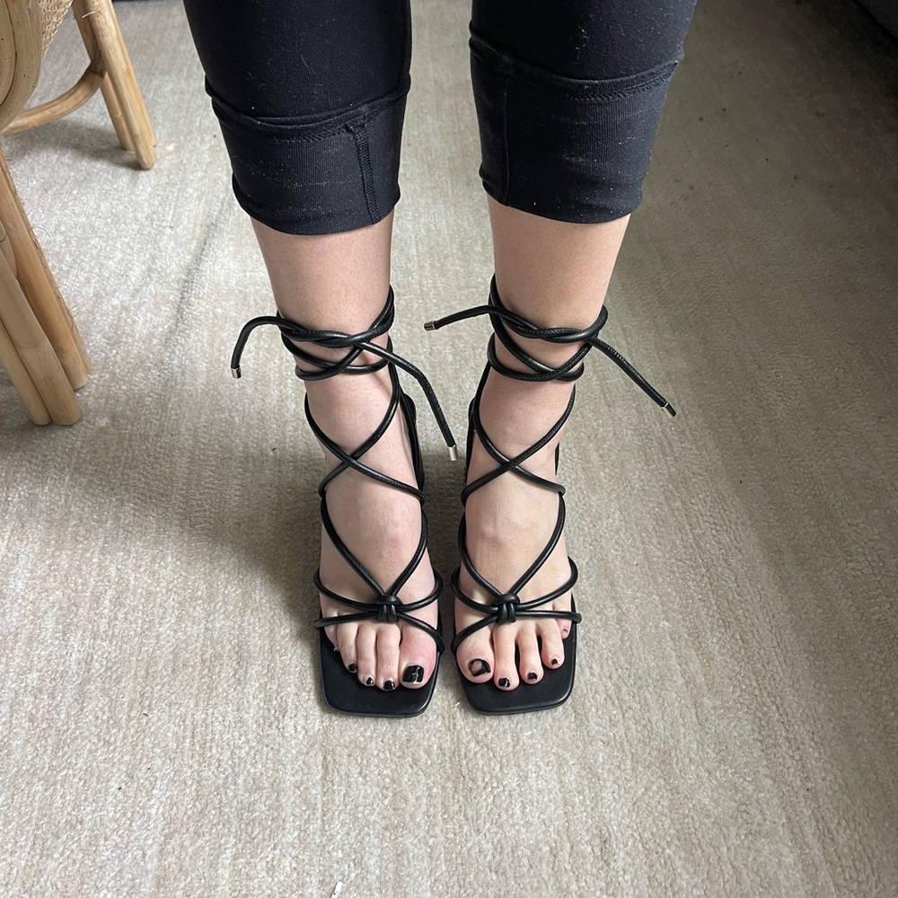 Ego Strap Wrap Up Heels - image 1